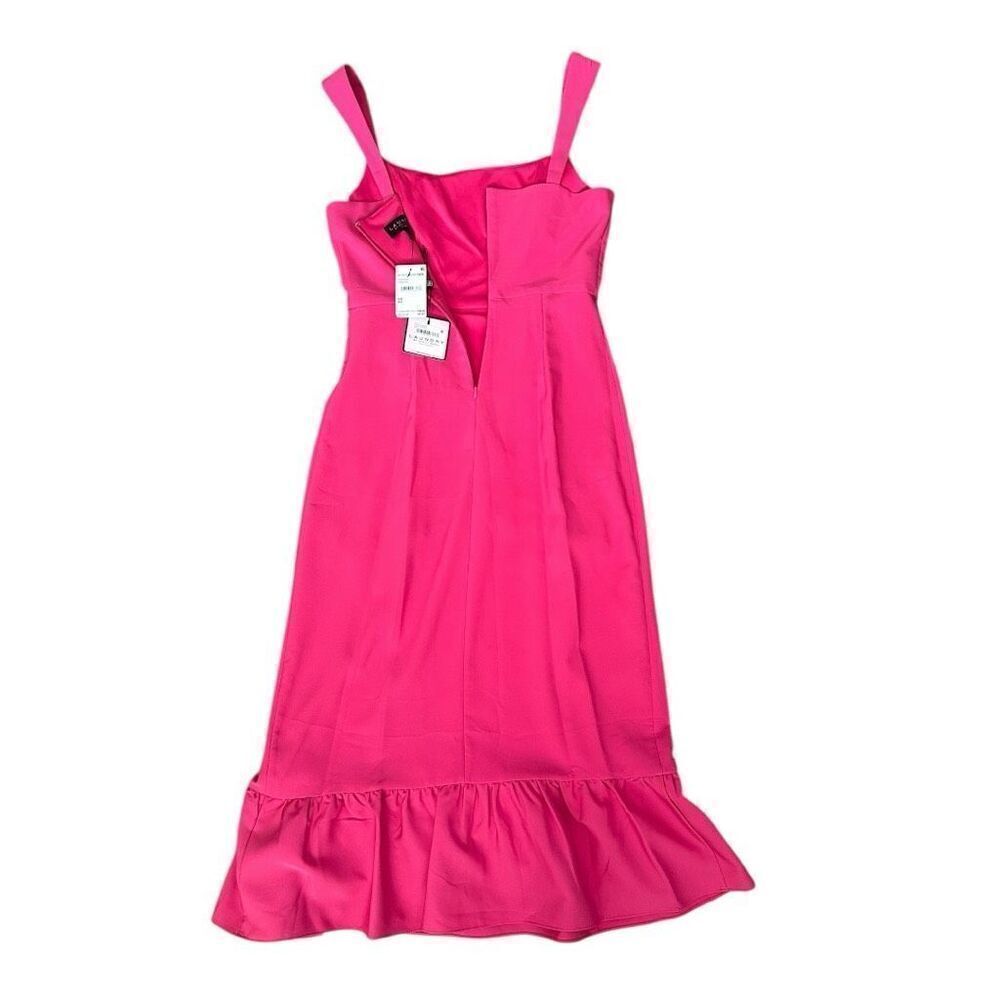 NWT Laundry by Shelli Segal HU05D09 - Ruffled Hem Long Fuschia Dress - Picture 6 of 15